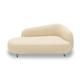 DOMO. collection Outdoor Sofa Langeroog Longchair rechts, Gartensofa, Gartenmöbel, Outdoor Möbel 177 x 105 x 79 cm beige