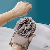 JikoIiving Exfoliating Bath Mitt Unisex Body Rubbing Gloves Scrub Shower Towel Body Loofah Mitt Pad Shower Pouf Elastic Hand Strap Mesh Sponge Shower Scrubber