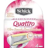 Schick Quattro for Women Ultra Smooth Razor Blade Refills Enhanced with Aloe & Vitamin E 4 Blades