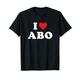 Abo Name Geschenk, I Love Abo, Heart Abo T-Shirt