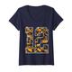 Damen Kinder 12. Geburtstag Truck Bagger Fahrzeuge T-Shirt mit V-Ausschnitt