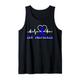 Inklusion Körpermyositis IBM Awareness Heartbeat Blue Ribbon Tank Top