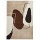 Tapis shaggy à poils long à motif artistique - Marron - 200x280 cm