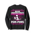 Cheerleader Cheerleading die Kraft eines Mädchens mit Pompons Sweatshirt