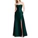 Strapless Satin A-line Gown