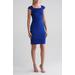 Scuba Cap Sleeve Sheath Dress