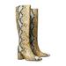 Banana Snake Embossed Knee High Boot