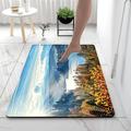 Lake Range Bathroom Bath Mats Creative Absorbent Bathroom Rug Diatomaceous Earth Non Slip