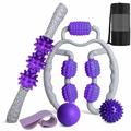 Five Ball Circular Leg Massager Six Piece Set Yoga Massager Fascia Ball Latex Elastic Circle Pilates Set