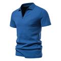 Men's Golf Shirt Golf Polo Work Casual Lapel Short Sleeve Basic Modern Plain Classic Spring Summer Regular Fit Black White Army Green Navy Blue Blue Light Grey Golf Shirt