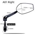 A01 Bike Mirror Rear View Mirror Handlerbar Bike Rear View Mirror Waterproof Portable Lightweight Cycling Bicycle motorcycle Bike PP ABS Black Road Bike Mountain Bike MTB Folding Bike