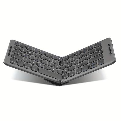 Wireless BT Folding Keyboard Computer Office Quiet Ultra-thin Portable Keyboard Three Systems Free Switching TYPE-C Charging