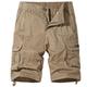 Men's Cargo Shorts Shorts Work Shorts Button Multi Pocket Plain Wearable Short Outdoor Daily Going out Cotton Blend Fashion Classic Black Dark Green