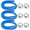 Pool Pump Replacement Hose 1.25 x 41 Inch for compatible with Intex Filter Pump 607 637 and 32mm Above Ground Pools include 6 Hose Clamps Replace for compatible with Intex Hose