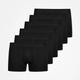 Multi Packs 6pcs Men's 6 black Underwear Shorts Biker Shorts Elastic Waist Plain Outdoor Daily 95% Cotton All Seasons