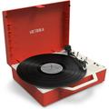 Open Box VICTROLA Re-Spin Sustainable Suitcase Vinyl Record Player VSC-725SB - Red