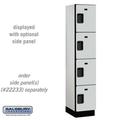 SalsburyIndustries 24168GRY 18 in. 1 Wide Four Tier Extra Wide Designer Wood Locker - Gray