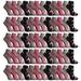 60 Pairs of Pink Ribbon Breast Cancer Awareness Low Cut Ankle/Crew Socks for Womens 9-11 (Assorted Ankle)