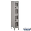 Salsbury S-52168GY-U 1 x 6 x 18 in. Double Tier Extra Wide See Through Metal Locker Gray - Unassembled