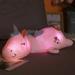 120CM Cute Glowing LED Light Unicorn Plush Toys Lovely Luminous Animal Unicorn Pillow Stuffed Dolls for Children Kids Gifts 80cm pink