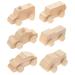 6 Pcs Graffiti Car Decor Wood Cars Mini Decors Crafts for Toddlers Toys Unfinished Wooden Playset Child