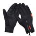 Winter Gloves Touch Screen Warm Gloves Windproof Cycling Driving Thermal Gloves Adjustable Full Finger Mittens(Black) L