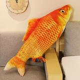 Simulation Funny Fish Plush Toys Cute Stuffed Fish Pillow Soft Animal Carp Plush Pillow Creative Sleep Cushion Girls Gift 30cm hongliyu