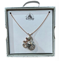 Disney Parks Necklace - Minnie Mouse Crystal Icon - Rose Gold New with Box