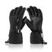 Waterproof Touchscreen Ski Gloves for Men Women Winter Snow Gloves with Pocket black L