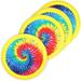 4 Pack Tie-Dye Soft Flying Disc for Kids Outdoor Family Game Essentials Yellow (8 in)