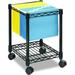 Compact Mobile File Cart Fits Letter And Legal-Size Hanging Folders Rolling Steel File/Folder Cart