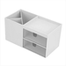 Organizer with Sliding Drawer 2-Tier Office Desktop Organizer File Holder Cute Desk Paper Letter Tray Organizer