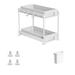 Double Sink Shelving with Pullout Basket Under Sink Organizer Sliding Storage Drawer