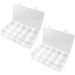 4 Pcs Boxes 15 Grid Storage Box Bead Organizer Beads Plastic Storage Boxes Accessory Box Compartment