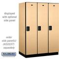 Salsbury Industries 18 in. Wide Single Tier Designer Wood Locker Maple - 3 x 6 ft. x 24 in.