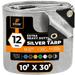 Heavy Duty Silver Poly Tarp 10 X 30 - Multipurpose Protective Cover - Durable Waterproof Weather Proof Rip and Tear Resistant - Extra Thick 12 Mil Polyethylene - by Xpose Safety