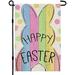 Happy Easter Rabbit Bunny Gnomes Gard Flag 12x18h Double Sided Welcome Pees Easter Eggs Flag Easter Farmhouse r