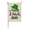 Apepal Home Decor Shamrocks St. Patrick s Day Burlap-House Flag Welcome 12x18inch Multi-color One Size