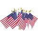 12 Pcs Small American Flags on Stick 4th of July Outdoor Decor Small US Flags Mini American 4 x6 Flag Fourth of July American Flags for Outside Mini Flags for Outside Patriotic Holiday Yard Patio
