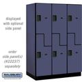 Salsbury Industries 18 in. Wide Double Tier S Style Designer Wood Locker Blue - 3 x 6 ft. x 24 in.