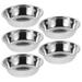 5 Pcs Reusable Bowl Dog Food Stainless Steel Container Containers Cat Bowls Practical