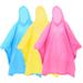 3Pcs Colored Raincoats Adults Rain Ponchos Cycling Rain Coats Reusable Raincoats Outdoor Ponchos