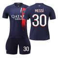 30 Me-ssi 2023-2024 Paris Saint-Germain Soccer Jersey Activewear for Kids and Adults