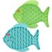 Cat Slow Feeder 2 Pack Fish-Shaped Cat Lick Treat Mat for Cats Dogs Anxiety Relief Cat Puzzle Feeder Cat Bowl Fun Alternative to Slow Feeder Cat Bowl (Blue and Green).