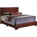 Carell Furniture Faux Leather Upholstered Full Bed In Light Brown