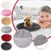 Brother Teddy Pet Cat Dog Beds for Indoor Thickened Plush Round Pet Nest for Small Dogs and Cats Washable Fluffy Warming Cozy Soft Pet Puppy Round Bed Yellow S