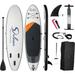 Inflatable Stand Up Paddle Board 10.4 ft 6 in Paddleboard with Premium SUP Paddle Board Accessories Wide Stable Design Non-Slip Comfort Deck for Youth & Adults Black