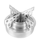 Stove Burner Stainless Steel Camping Stove Portable Backpacking Stove Burner Outdoor Hiking Accessories ( Silver )