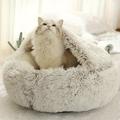 Cozy Cotton Pet Couch: Deluxe Warm & Plush Cave Bed for Cats and Small Dogs â€“ Secure Snuggle Retreat