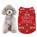 Polyester Bone Christmas Tree Pattern Soft Comfortable Pet Clothes Festival Clothing Apparel Supplies for Dogs CatsS